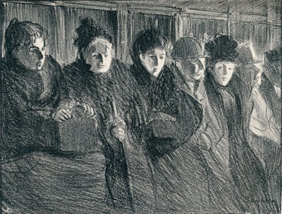 Uvnitř tramvaje, 1896, 1898 od Théophile Alexandre Steinlen