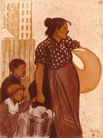 The Laundress, c 1900 od Théophile Alexandre Steinlen