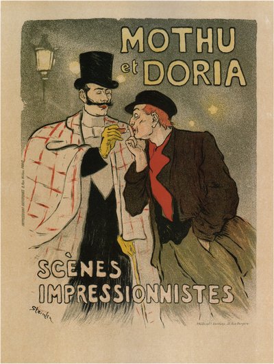 Mothu a Doria. Impresionistické scény, 1893 od Théophile Alexandre Steinlen