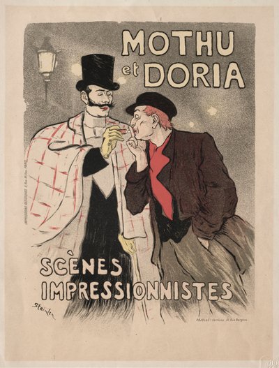 Mothu a Doria - impresionistické scény, 1893. od Théophile Alexandre Steinlen