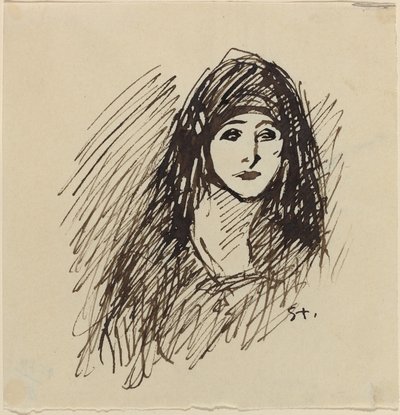 Portrét umělcovy manželky, konec 19.-začátek 20. století. od Théophile Alexandre Steinlen