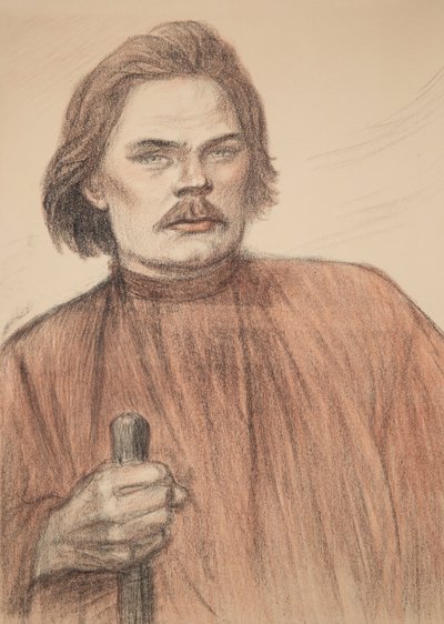 Portrét autora Maxima Gorkého 1868-1939, 1905. od Théophile Alexandre Steinlen