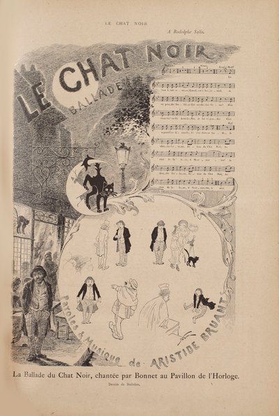 Příběh slavného kabaretu Le Chat Noir, časopis Le Chat Noir, 1884. od Théophile Alexandre Steinlen