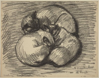 Kočky: Tsching, Batzar a Blanc-Blanc od Théophile Alexandre Steinlen
