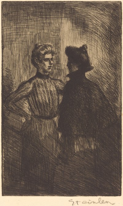 The Encounter (setkání) od Théophile Alexandre Steinlen