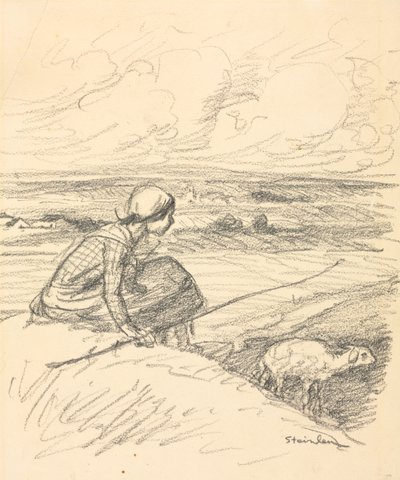 Pastýřka, čtvrtá čtvrtina 19. století nebo první čtvrtina 20. století. od Théophile Alexandre Steinlen