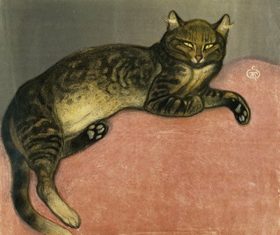 Léto, kočka na zábradlí; Léto, Kočka na balustrádě, 1909 od Théophile Alexandre Steinlen