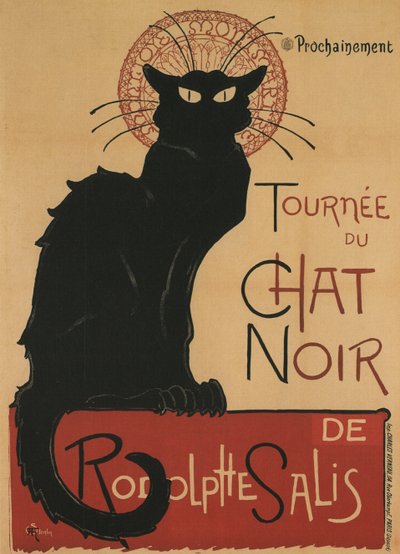 Prohlídka černé kočky, 1896 od Théophile Alexandre Steinlen