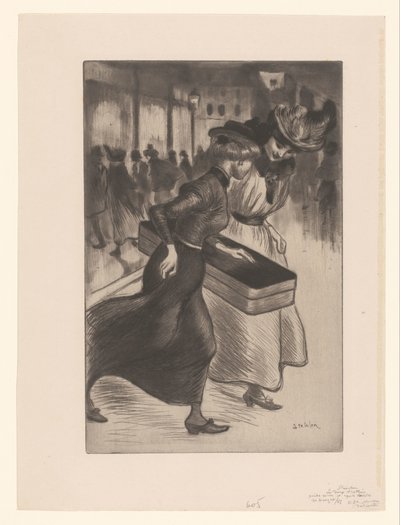 Dvě ženy jdoucí po ulici Les deux trottis od Théophile Alexandre Steinlen
