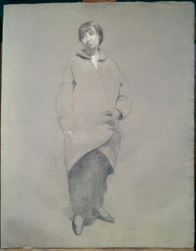 Mladá žena v kabátě od Théophile Alexandre Steinlen