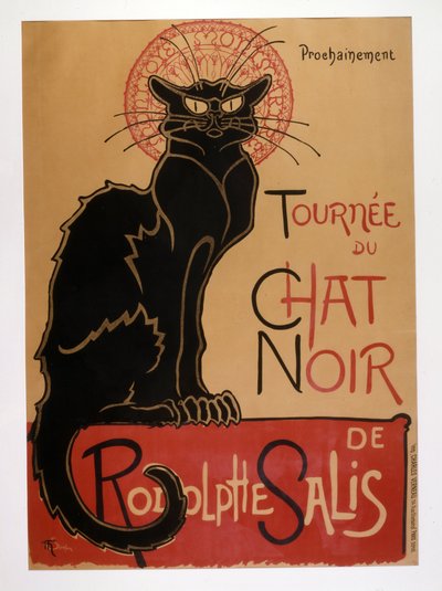 Prohlídka Chat Noir Rodolphe Salise od Théophile Alexandre Steinlen