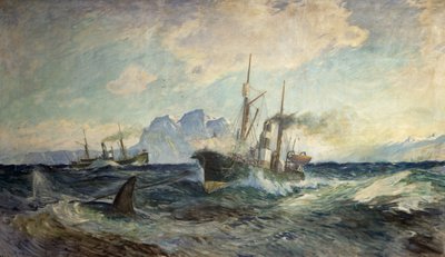 Duncan Grey a Nancy Greyová v boji s velrybou od Thorolf Holmboe