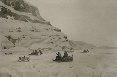 Eskymáci (akvarel na papíře) od Thorolf Holmboe