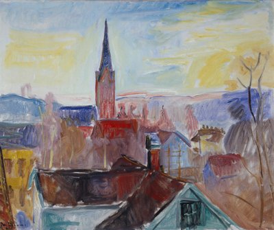 Kostelní věž, Lillehammer od Thorvald Erichsen