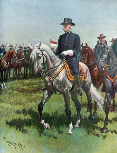 Generálmajor Nelson A. Miles, U. S. A., velící armádě od Thure de Thulstrup