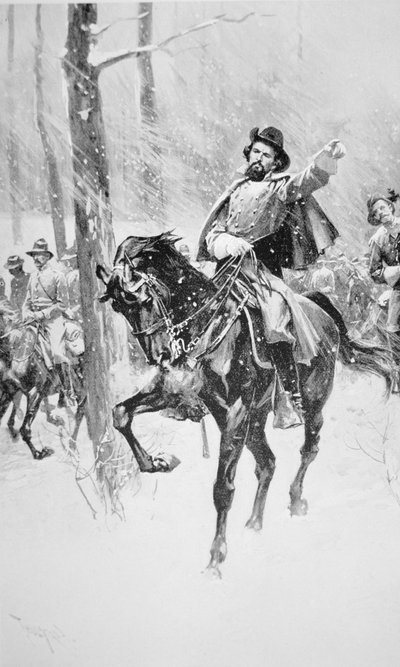 Portrét generála Nathana Bedforda Forresta (litho) od Thure de Thulstrup