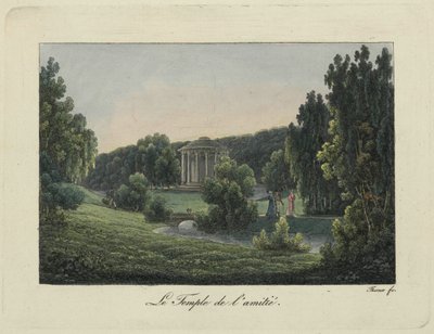 Pohled na chrám přátelství v Pavlovsku, 1810s. od Thurner