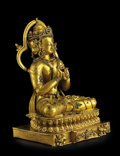 Postava Vairochana, Densatil (zlacený bronz) (viz také 876882-4) od Tibetan School