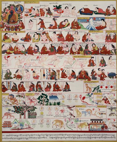 Rukopis o tibetské medicíně od Tibetan School
