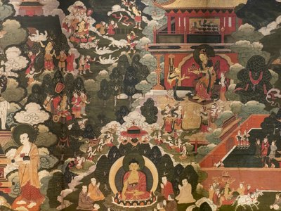 Scény ze života Buddhy Šákjamuniho od Tibetan School