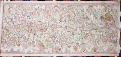Sluneční konec carského rongkoru (malovaná látka) od Tibetan School