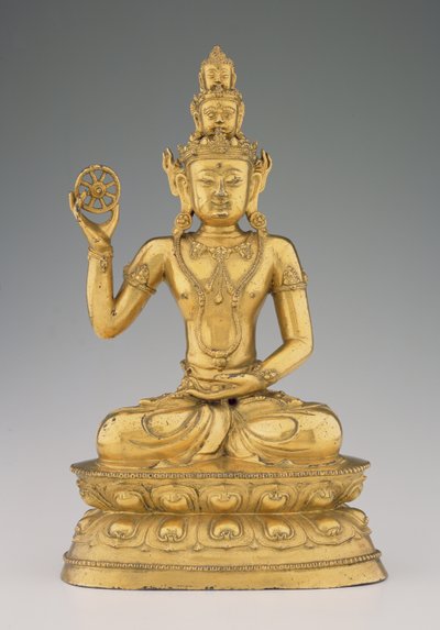 Vajrasattvadhatu Lokesvara (slitina pozlacené mědi) od Tibetan School