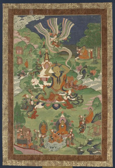 Thangka se scénami ze života Buddhy, druhá polovina 19. od Tibetan culture.