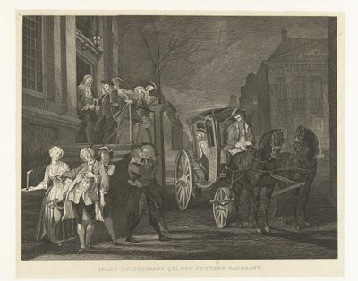 Kdo mohl, odešel pěšky, kdo už nemohl, upadl Ibant qui poterant qui non potuere cadebant (název na objektu) Nelri to Cornelis Troost (název série) od Tieleman Cato Bruining