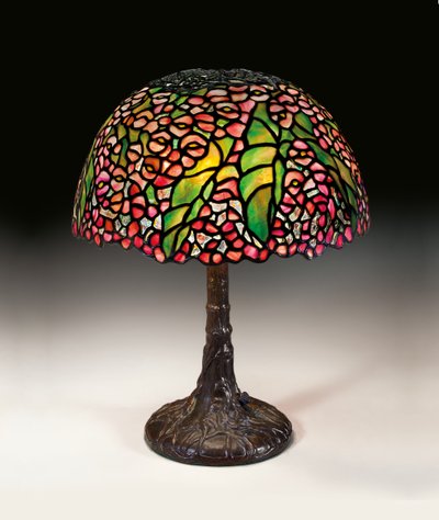 Stolní lampa Pony Begonia, cca 1910 (olovnaté sklo a bronz) od Tiffany and Company