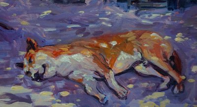 Sleeping Dog 2021 (olej) od Tilly Willis