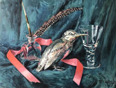 Still Life with Silver Bird 2021 (olej na plátně) od Tilly Willis