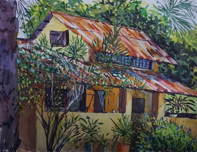 The Rusty Roof 2021 (olej) od Tilly Willis