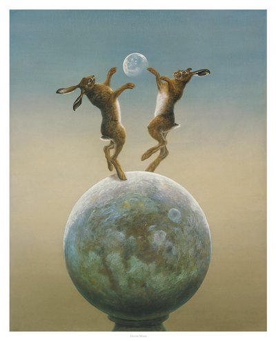 Devon Moon. ( akvarel a kvaš na papíře ) od Tim Hayward