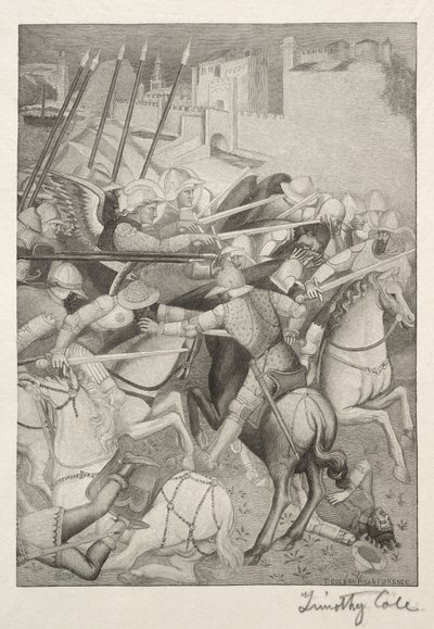 Staří italští mistři: Bitva u svatého Efesu proti pohanům na Sardinii, 1888-1892. od Timothy Cole