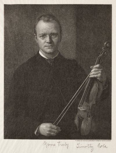 Staří italští mistři: Portrét Timothyho Colea Muž s houslemi, 1892. od Timothy Cole