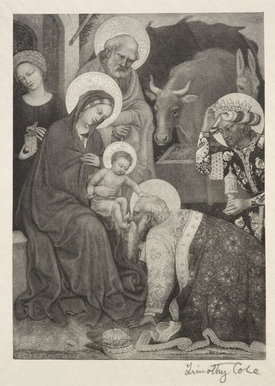 Staří italští mistři: Klanění tří králů, 1887. od Timothy Cole