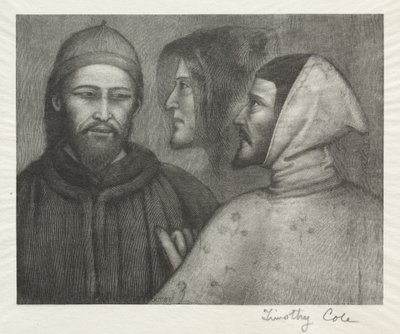 Staří italští mistři: Tři hlavy, 1885. od Timothy Cole