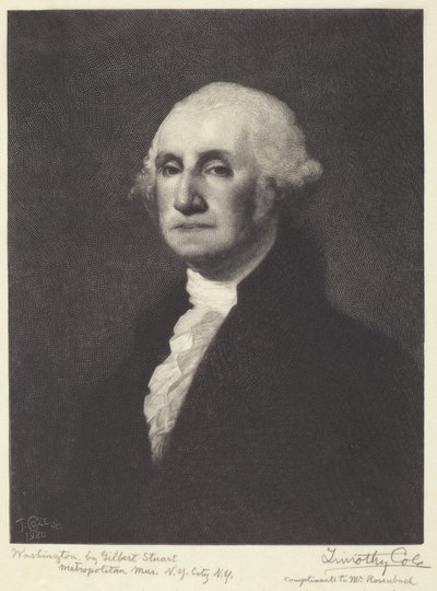 Washington od Timothy Cole after Gilbert Stuart