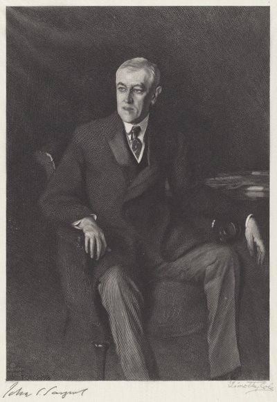 Woodrow Wilson od Timothy Cole after John Singer Sargent