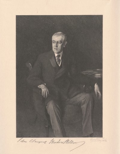 Woodrow Wilson od Timothy Cole, after John Singer Sargent