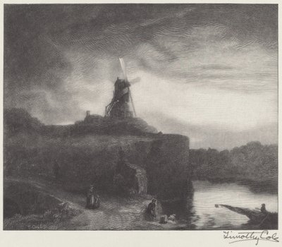 Mlýn od Timothy Cole after Rembrandt van Rijn