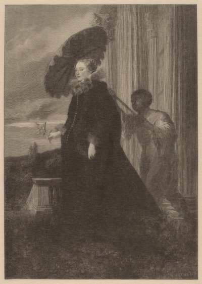 Marchesa Elena Grimaldi, manželka markýze Nicoly Cattaneo od Timothy Cole after Sir Anthony van Dyck
