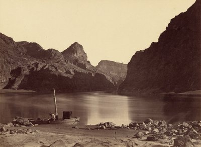 Black Cañon, řeka Colorado, z tábora 8, pohled shora od Timothy H. OSullivan