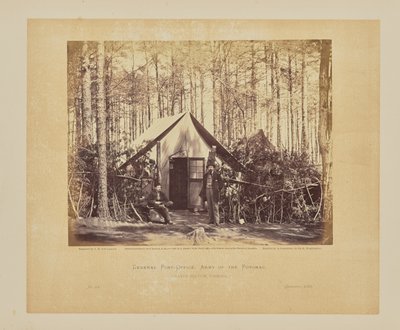 Generální poštovní úřad, armáda Potomacu, Brandy Station, Virginie od Timothy H. OSullivan