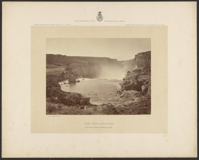 Snake River Cañon, Idaho, pohled z místa nad vodopády Shoshone Falls od Timothy H. OSullivan