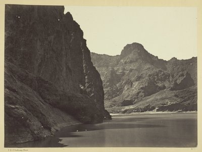 Black Cañon, řeka Colorado, pohled dolů poblíž tábora 7. Výzkumy v Nevadě a Arizoně, expedice 1871. Poručík Geo. M. Wheeler, Com