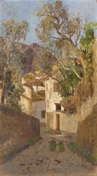 Stínovaná vesnická cesta, 1902 od Tina Blau Lang