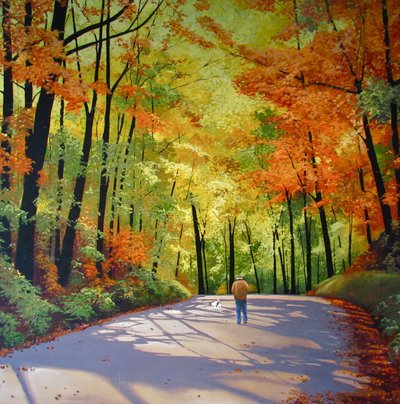 Walking Together, 2017 (akryl na plátně) od Tina Palmer