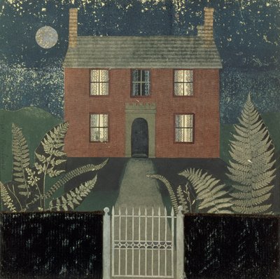 Dům v noci (koláž) od Tirzah Ravilious