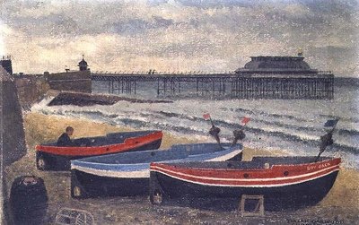 Lodě na Cromer Beach od Tirzah Ravilious